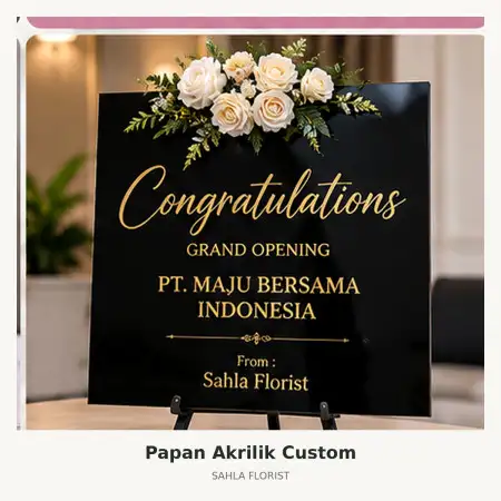 Papan Bunga Akrilik Pantai Indah Kapuk